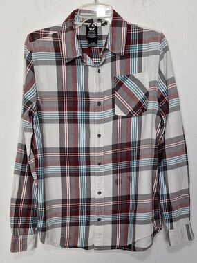 Shaun White Mens Multicolor Plaid Chest Pocket Western Button Down Shirt Size XL